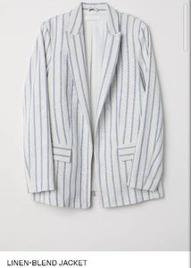 H&M LINEN-BLEND JACKET||Women Oversized Fit Blazer