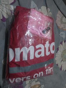 Red Zomato Rainsuit with pobile pouch New