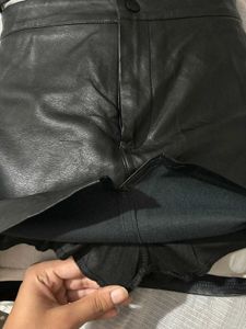 leather skirt with built in shorts
