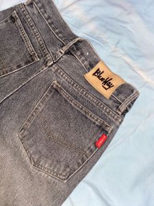 High Waist Wide Straight Fit Jeans