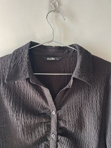 Stylish Black Crop Shirt