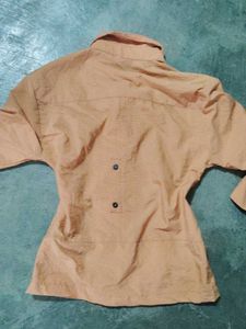 Orange Button-Down Shirt