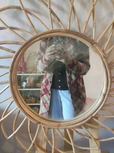 Bamboo Rattan Sunflower Mirror 3
