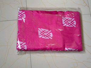Elegant Pink Synthetic Saree