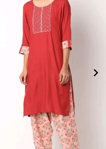 Avaasa Peach Kurta Set