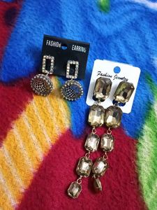 Elegant Golden Drop Earring With Free Gift Jhumka