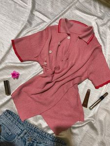 🔥SALE🔥 Baby Pink Korean Unsymmetrical Top🌷