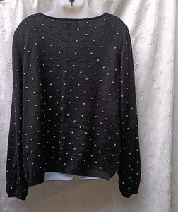 MNG Rhinestone Detail Finr Sweater 🖤