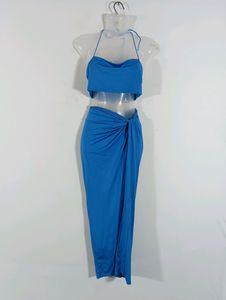Blue Plain Casual Co Ords (Women)