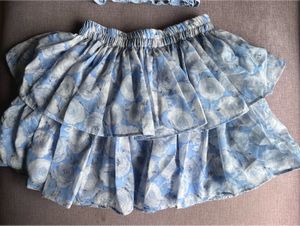 Blue skirt top set