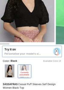 NEW BLACK CROP TOP ON SALE