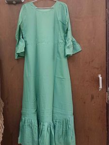 green full length gown