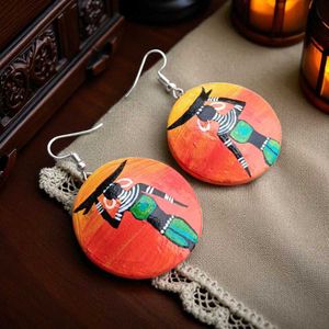 Unique Hand painted Terracotta Earrings