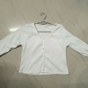 White Long Sleeve Top