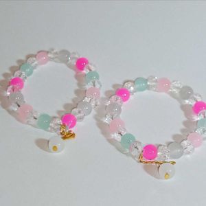 New Colorful Beaded Bracelet Set Of 3