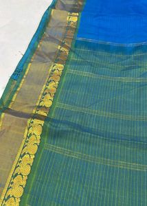 Elegant Blue &amp; Green Saree