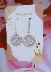 Silver Leaf Resin Earrings
