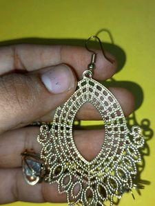 Golden Heart Jhumkas
