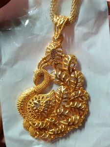 Gold Peacock Pendant