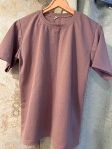 Brand New Mauve Textured Tee, Bust- 34/32