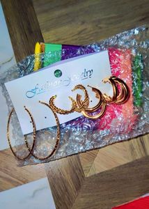 3 New Earings Set + 200 Ml Onion Shampoo Combo