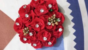 Red Floral Hair Accessory