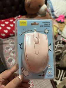 Miniso Pink Wired Mouse - New in Package