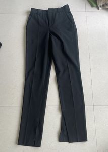 Zara Black Formal Trouser With Hem Slit