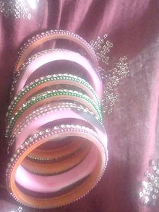 Diamond Fibre Bangles Set.