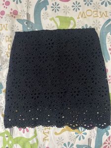 A Pretty Black Lace Short Skirt