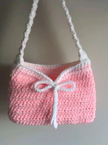 Handmade Crocheted Pink Purse