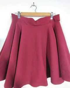 Maroon Colour Short Skirt