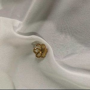 Elegant Gold Flower Stud Earrings