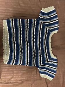 Crochet Blue Top