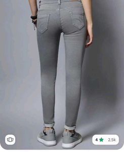Olive Green Denim Jeans