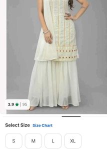 Elegant White Embroidered Kurta Set