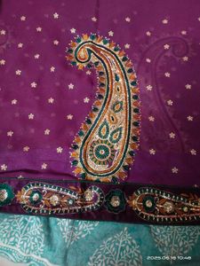 Purple 💜 Half Net Saree