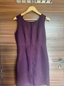 Mauve Sleevless Dress With Free Gift