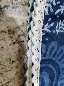 Blue Block Print Duppata