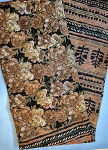 Floral Print Jute Saree