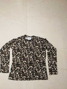 Animal.Print Full Sleeves t Shirt