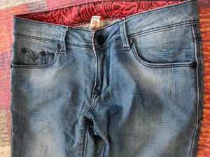 Fingerprint Pattern Jeans For Women