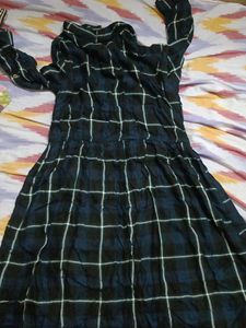 Plaid Fit & Flare Midi Dress