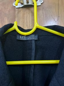 Black Zara Top With Gold Buttons
