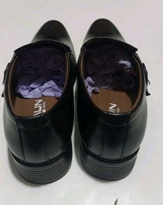 Black Leather Monk Strap Dress Shoes