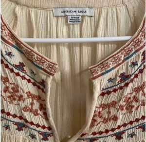 American Eagle Embroidered Blouse