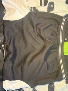 contrast bomber jacket