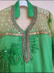 Green Embroidered Ethnic Tunic
