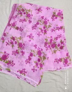 Pink Floral Saree 🌺
