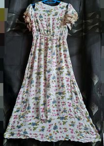 Floral Cold Shoulder Maxi Dress